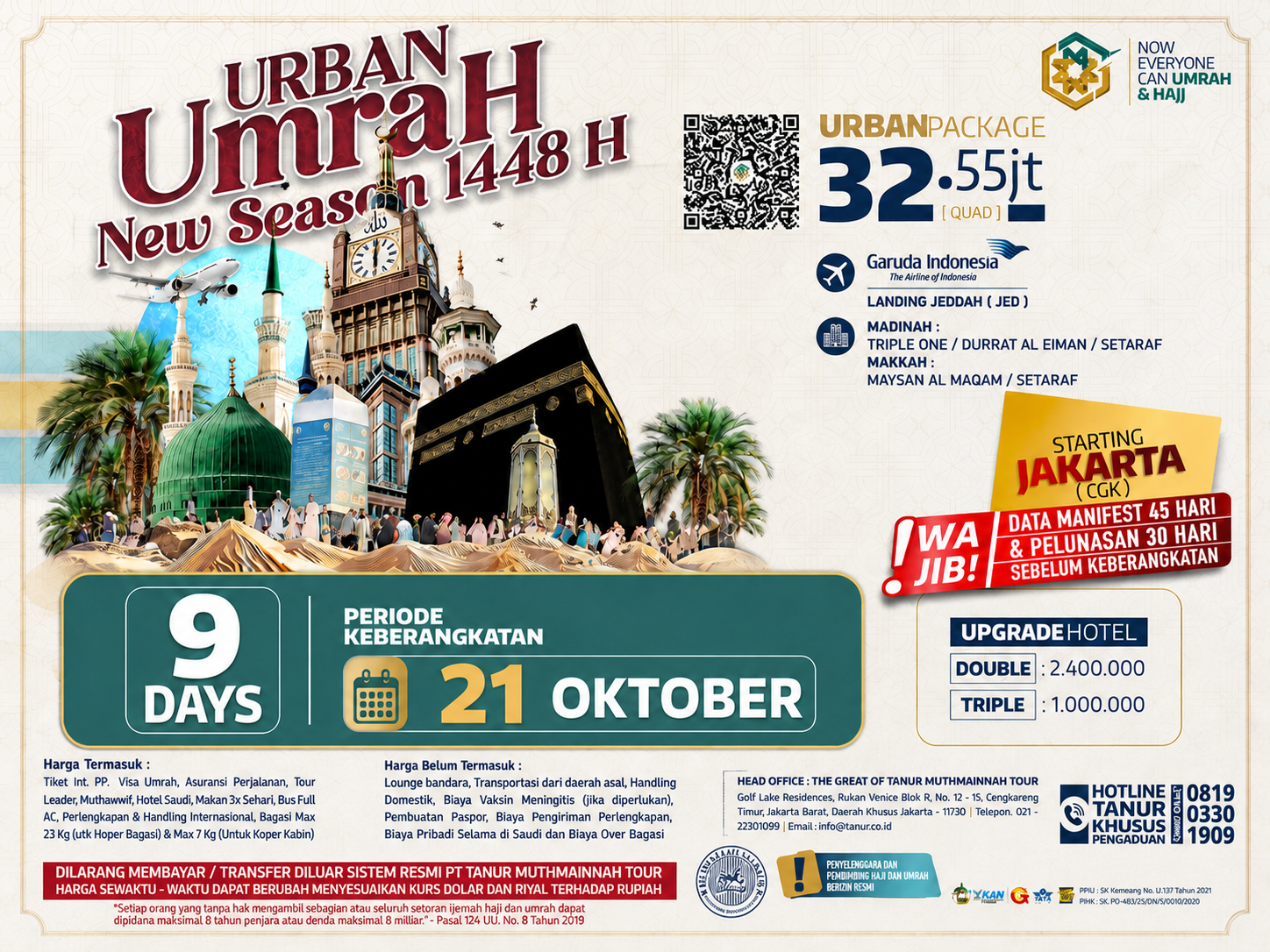 Umroh 9 Hari Start Jakarta